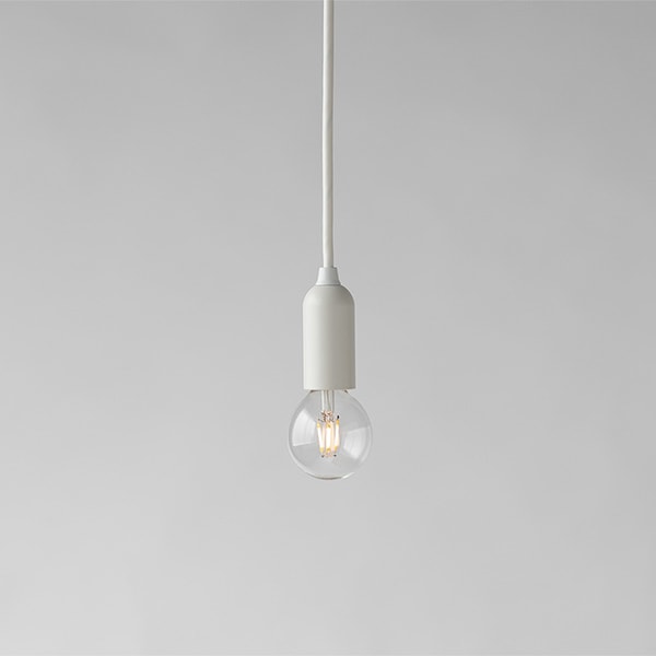 【国内メーカー】デザイン照明「muni」ペンダントライト　ホワイト（φ30×H70mm）