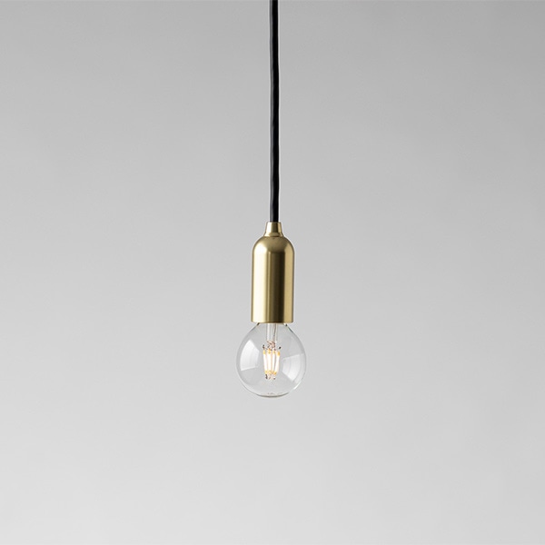 【国内メーカー】デザイン照明「muni」ペンダントライト　ゴールド（φ30×H70mm）