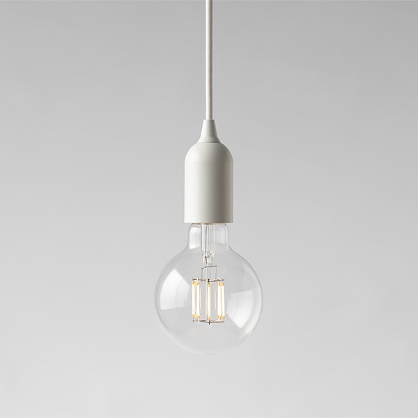 【国内メーカー】デザイン照明「muni」ペンダントライト　ホワイト（φ42×H89mm）