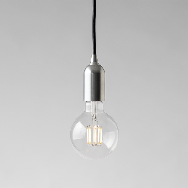 【国内メーカー】デザイン照明「muni」ペンダントライト　シルバー（φ42×H89mm）