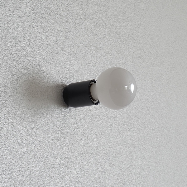 【国内メーカー】デザイン照明「muni」ウォールライト　ブラック（φ42×H54mm）