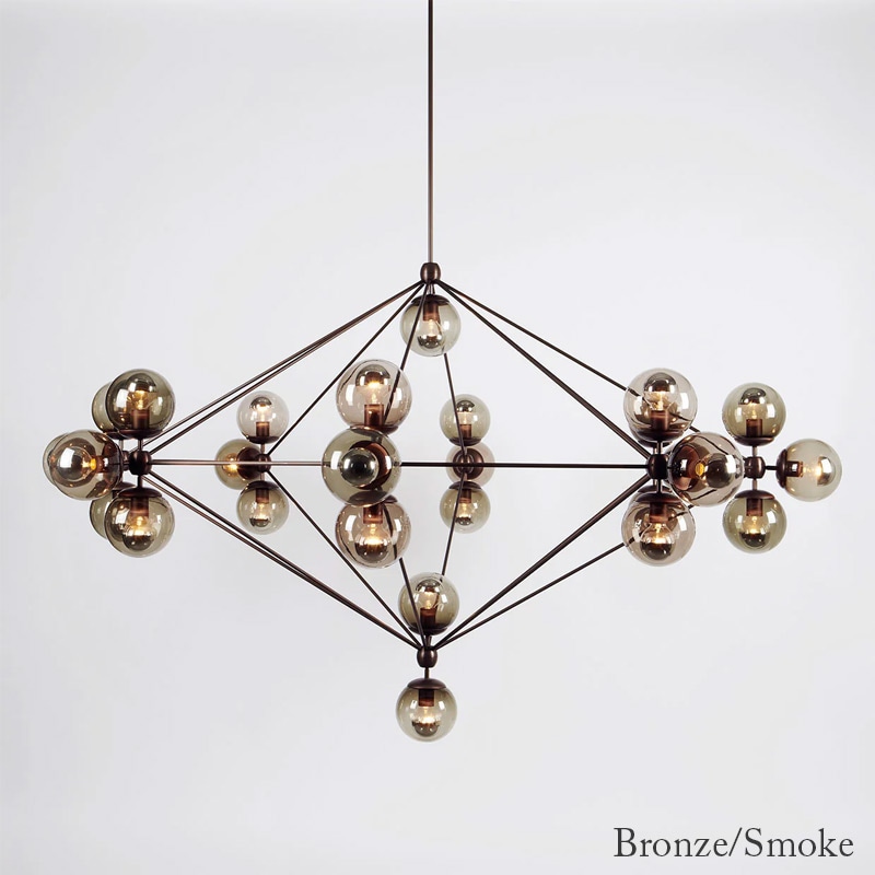 【Roll & Hill】アメリカ・デザイン照明 「Modo」シャンデリアライト 27灯 全4色（W2160×D2160×H1270mm）