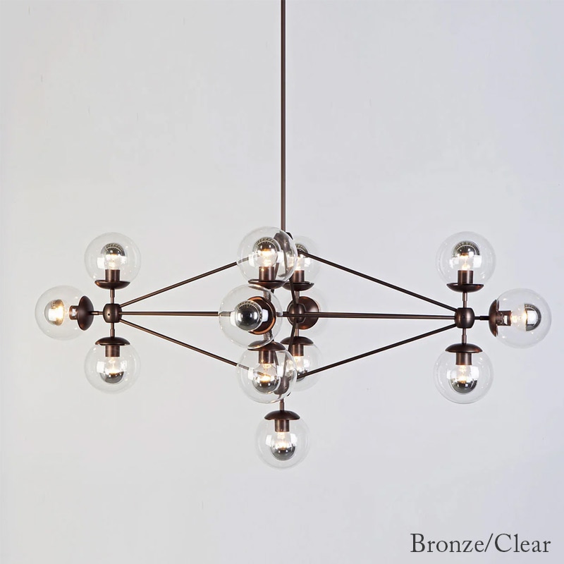 【Roll & Hill】アメリカ・デザイン照明 「Modo」シャンデリアライト・ダイヤモンド型 13灯 全4色（W1450×D790×H680mm）