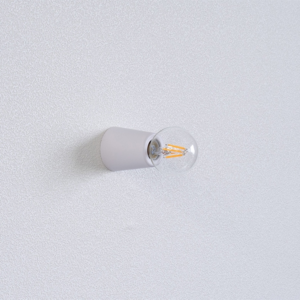 【国内メーカー】デザイン照明「muni」ウォールライト　ホワイト（φ47×H53mm）