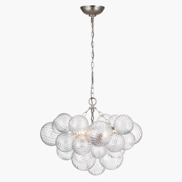 【Visual Comfort】アメリカ・デザイン照明 シャンデリア「Talia Small Chandelier」3灯・シルバー（W584×H432mm）