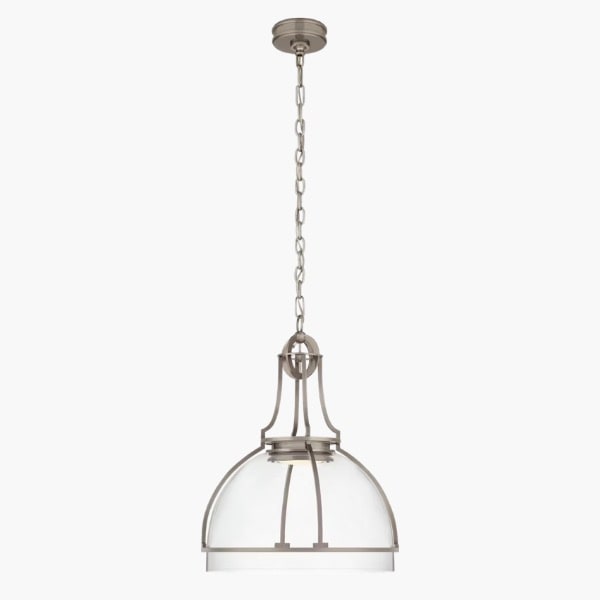 【Visual Comfort】アメリカ・デザイン照明 シャンデリア「Gracie Large Dome Pendant」LED・ホワイト・クリア（W483×H610mm）