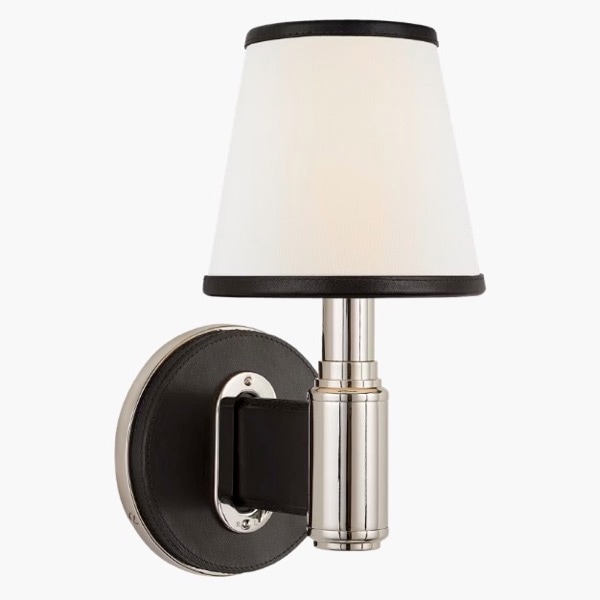 【Visual Comfort】アメリカ・ウォールライト「Riley Single Sconce」1灯 シルバー・ブラウン（W152×D178×H305mm）