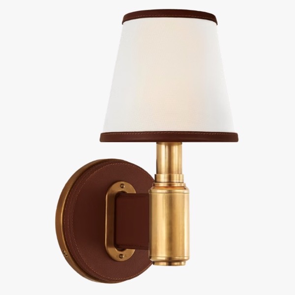 【Visual Comfort】アメリカ・ウォールライト「Riley Single Sconce」1灯 ゴールド・ブラウン（W152×D178×H305mm）