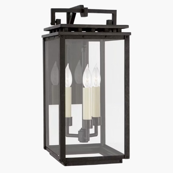 【Visual Comfort】アメリカ・ウォールライト「Cheshire Small Bracketed Wall Lantern」3灯 ブラック（W178×D254×H406mm）