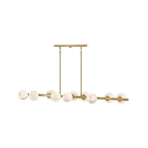 【HINKLEY】LEDペンダントライト「Selene」10灯（W1397×H121-953mm）