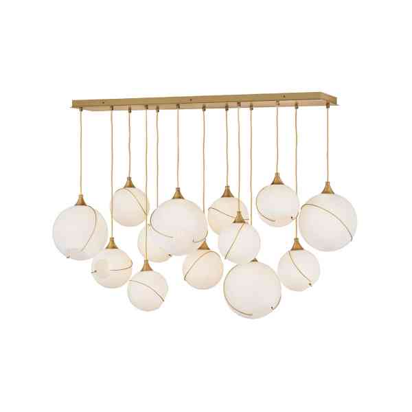 【HINKLEY】LEDペンダントライト「Skye」13灯（W1531×H616mm）