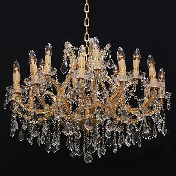 【SUPRA】 クリスタルシャンデリア 19灯 ゴールド(Φ800×H620mm)