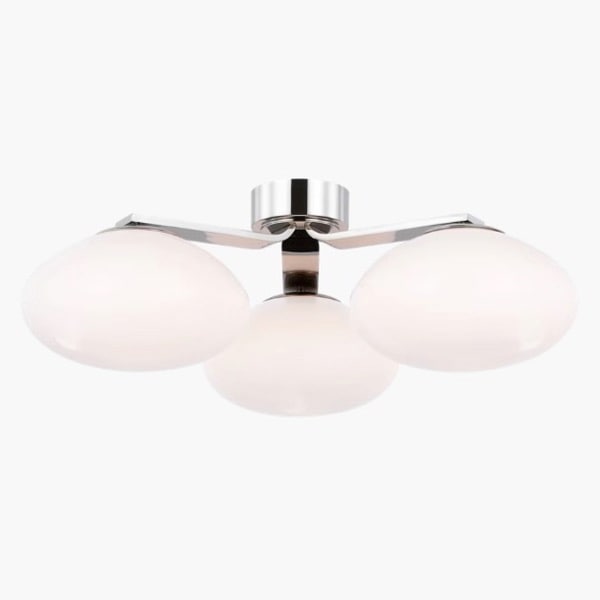 【Visual Comfort】アメリカ・デザイン照明 フラッシュマウント「Marisol XL Triple Flush Mount」LED・シルバー（W660×H254mm）