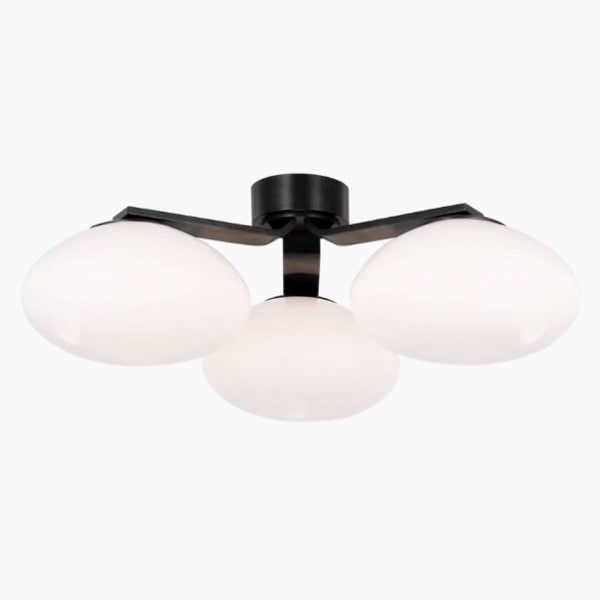 【Visual Comfort】アメリカ・デザイン照明 フラッシュマウント「Marisol XL Triple Flush Mount」LED・グレー（W660×H254mm）