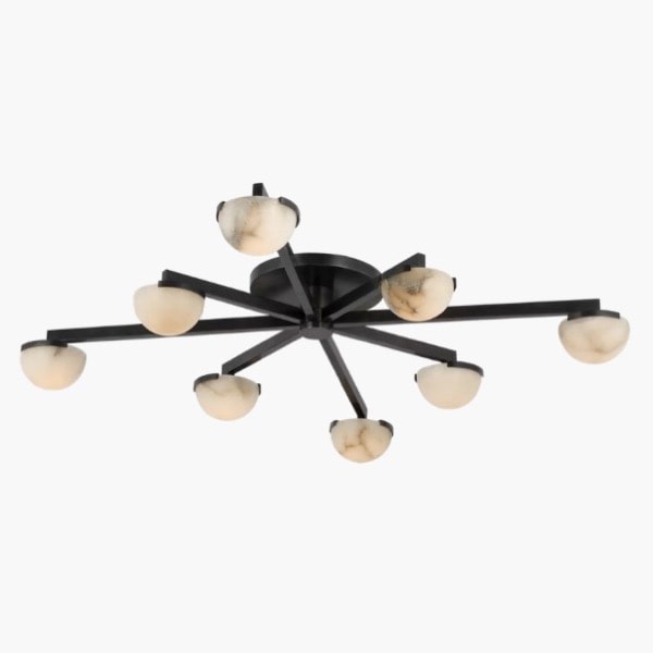 【Visual Comfort】アメリカ・デザイン照明 フラッシュマウント「Pedra Large Staggered Arm Flush Mount」LED・ブロンズ（W914×H152mm）