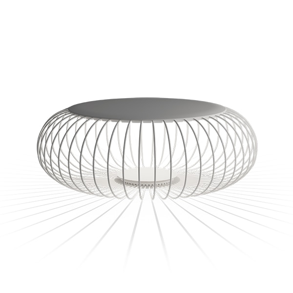 【VIBIA】スペイン・デザイン照明「Meridiano」アウトドアライト　ホワイト／カーキ（φ920×H320mm）