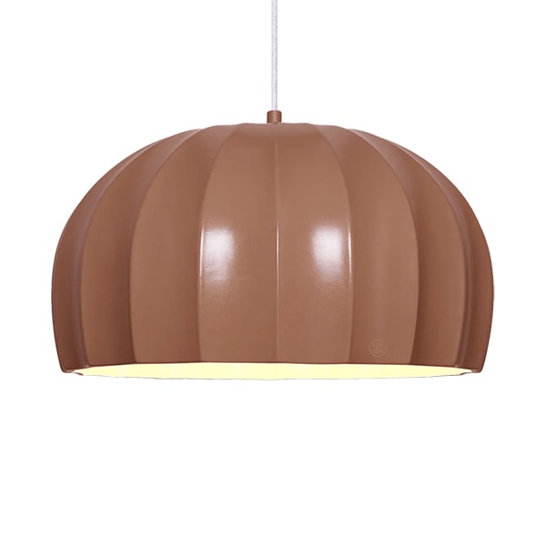 【LABO】ポルトガル・デザイン照明「CERAMIC DOME PENDANT LLUVI」RUSSET BROWN（φ425×H232mm）
