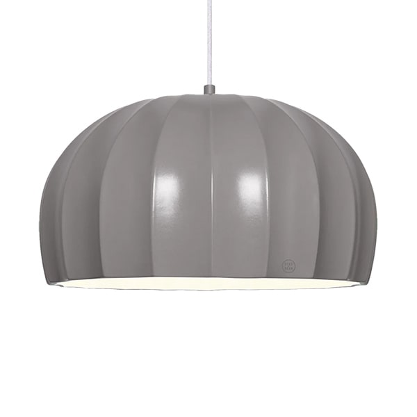 【LOBO】ポルトガル・デザイン照明「CERAMIC DOME PENDANT LLUVI」STORM GREY（φ425×H232mm）