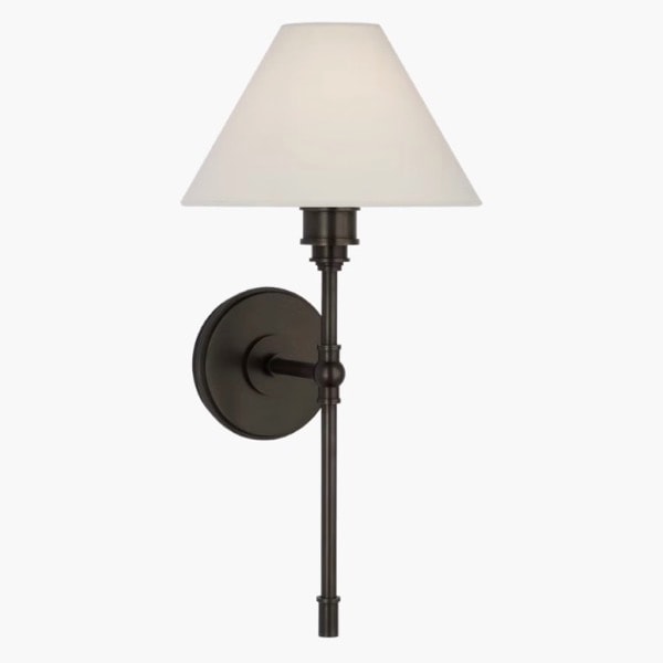 【Visual Comfort】アメリカ・ウォールライト「Parkington Large Tail Sconce」1灯 ブロンズ・リネン（W229×D229×H457mm）