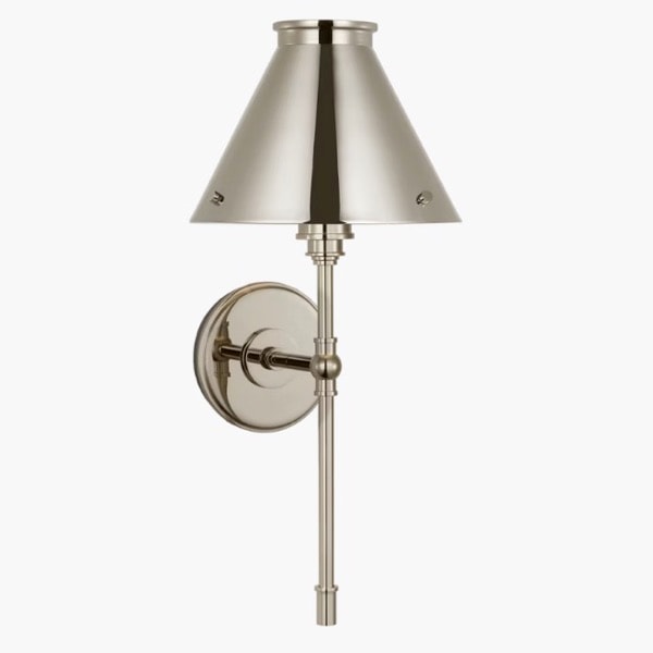【Visual Comfort】アメリカ・ウォールライト「Parkington Large Tail Sconce」1灯 シルバー（W229×D229×H457mm）