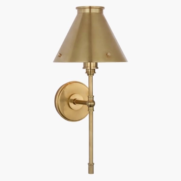 【Visual Comfort】アメリカ・ウォールライト「Parkington Large Tail Sconce」1灯 ゴールド（W229×D229×H457mm）