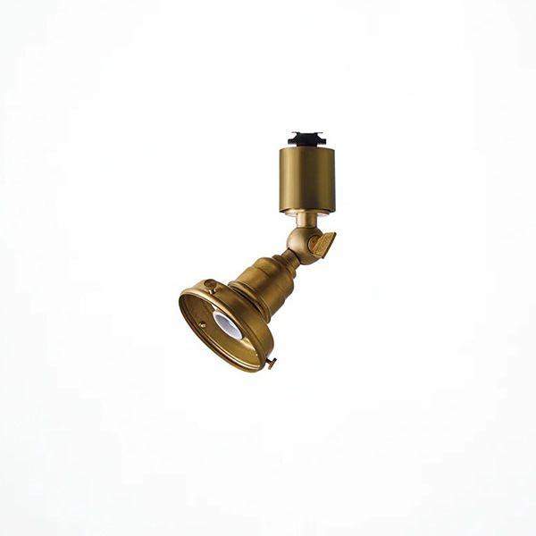 カスタム照明　真鍮スポットライト　Sサイズ　1灯・ブラス／ブラック（φ65mm）