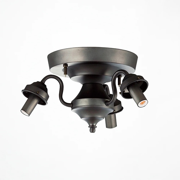 カスタム照明　シーリングライト　3灯・シルバー（φ320×H200mm）