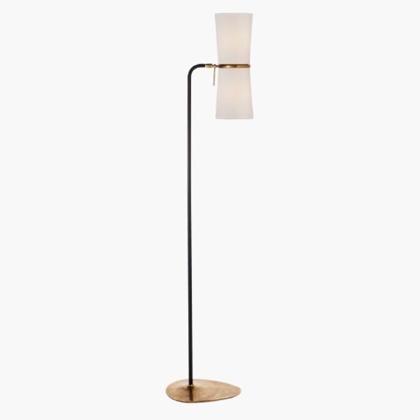【Visual Comfort】アメリカ・フロアライト「Clarkson Floor Lamp」2灯　ブラック (W305×H1473mm)