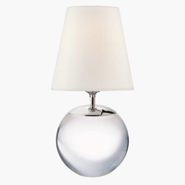 【Visual Comfort】テーブルライト 1灯 「Terri Large Round Table Lamp」クリア (W203×H381mm)