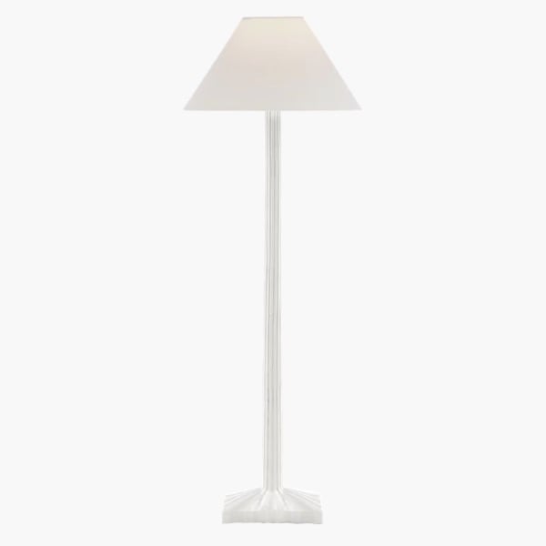 【Visual Comfort】テーブルライト 1灯「Strie Buffet Lamp」ホワイト (W254×H787mm)