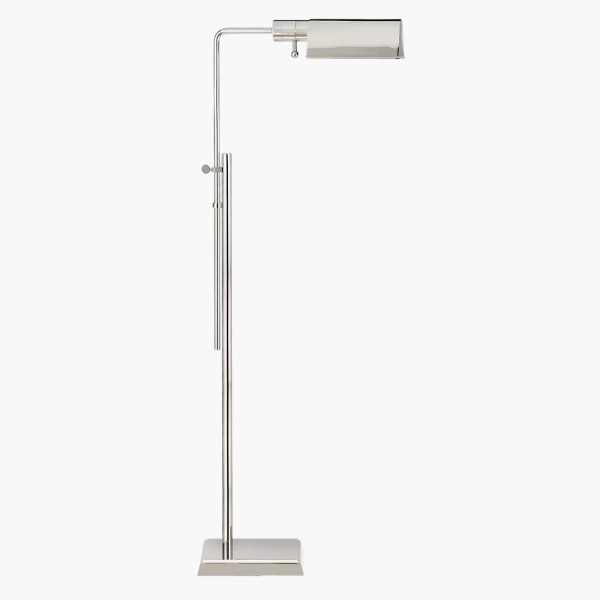【Visual Comfort】アメリカ・フロアライト 「Pask Pharmacy Floor Lamp」 1灯　シルバー (W406×H940〜1499mm)