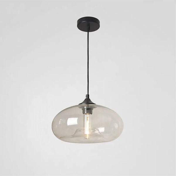 【法人様・店舗様限定】デザイン照明　ガラスシェードペンダントライト　1灯・全6色（φ280×H150mm）