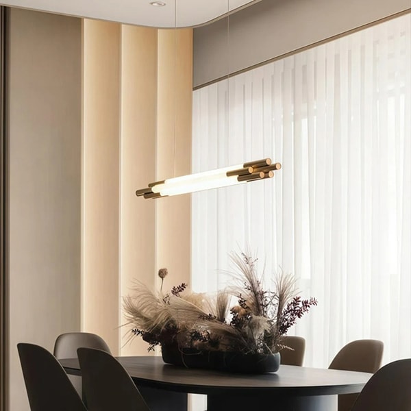 デザイン照明　モダンペンダントライト　ゴールド（W1200×H100mm）