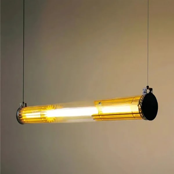 デザイン照明　モダンペンダントライト ロングチューブランプ 　ゴールド（W1000~W1200mm）