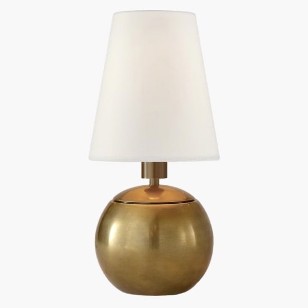 【Visual Comfort】テーブルライト 1灯 「Tiny Terri Round Accent Lamp」　ゴールド (W127×H279mm)
