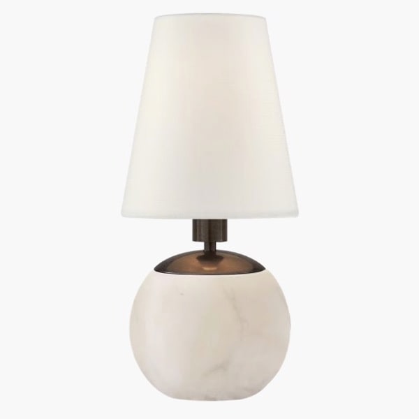【Visual Comfort】テーブルライト 1灯 「Tiny Terri Round Accent Lamp」　アラバスター (W127×H279mm)