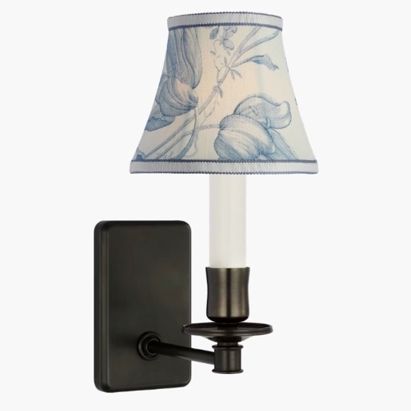 【Visual Comfort】アメリカ・ウォールライト「Tara Small Sconce」1灯 ブロンズ・ブルー（デルフト）（W127×D178×H254mm）