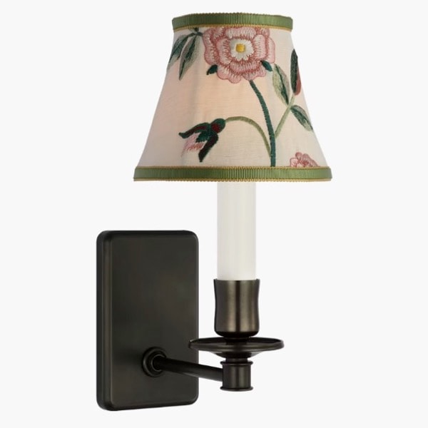 【Visual Comfort】アメリカ・ウォールライト「Tara Small Sconce」1灯 ブロンズ・グリーン（ロイヤルシルク）（W127×D178×H254mm）