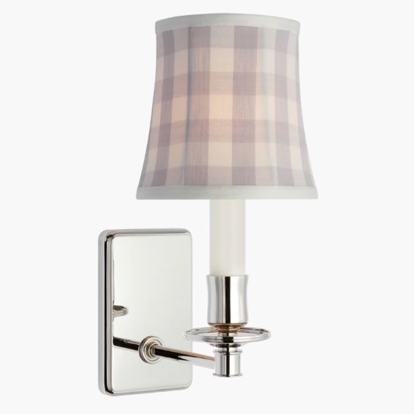 【Visual Comfort】アメリカ・ウォールライト「Tara Small Sconce」1灯 シルバー・パープル（W127×D178×H254mm）