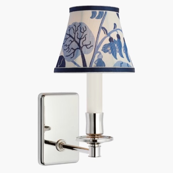 【Visual Comfort】アメリカ・ウォールライト「Tara Small Sconce」1灯 シルバー・ブルー（エキゾチック）（W127×D178×H254mm）