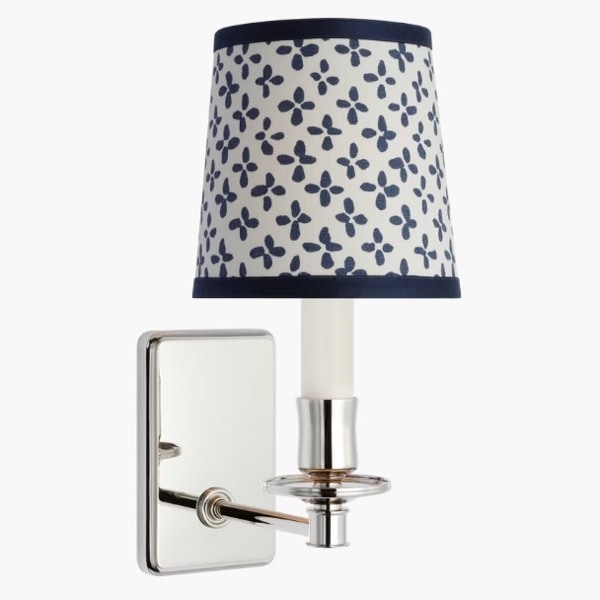 【Visual Comfort】アメリカ・ウォールライト「Tara Small Sconce」1灯 シルバー・ブルー（エマーソン）（W127×D178×H254mm）