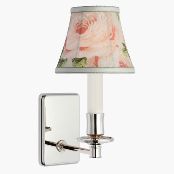 【Visual Comfort】アメリカ・ウォールライト「Tara Small Sconce」1灯 シルバー・ピンク（W127×D178×H254mm）