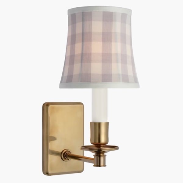 【Visual Comfort】アメリカ・ウォールライト「Tara Small Sconce」1灯 ゴールド・パープル（W127×D178×H254mm）