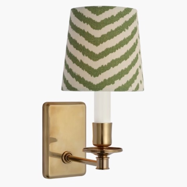 【Visual Comfort】アメリカ・ウォールライト「Tara Small Sconce」1灯 ゴールド・グリーン（W127×D178×H254mm）