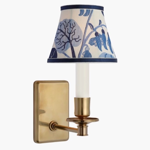 【Visual Comfort】アメリカ・ウォールライト「Tara Small Sconce」1灯 ゴールド・ブルー（エキゾチック）（W127×D178×H254mm）