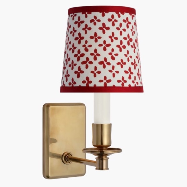 【Visual Comfort】アメリカ・ウォールライト「Tara Small Sconce」1灯 ゴールド・レッド（エマーソン）（W127×D178×H254mm）