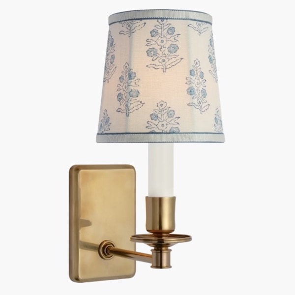 【Visual Comfort】アメリカ・ウォールライト「Tara Small Sconce」1灯 ゴールド・ブルー（アディティ）（W127×D178×H254mm）