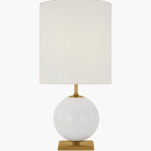 【Visual Comfort】テーブルライト 1灯 「Elsie Small Table Lamp」　ホワイト (W254×H508mm)