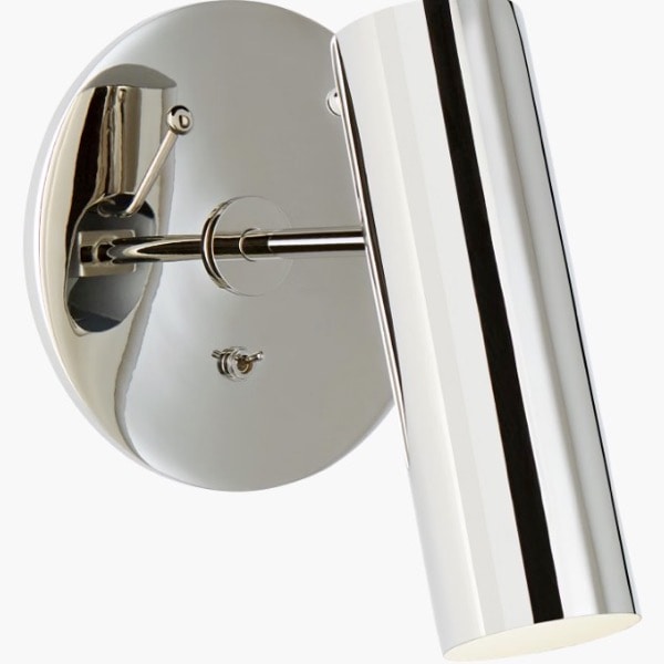 【Visual Comfort】アメリカ・ウォールライト「Lancelot Pivoting Light」1灯 シルバー（W152×D152〜203×H203mm）