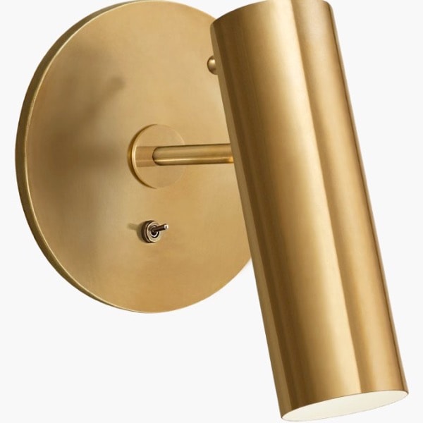 【Visual Comfort】アメリカ・ウォールライト「Lancelot Pivoting Light」1灯 ゴールド（W152×D152〜203×H203mm）